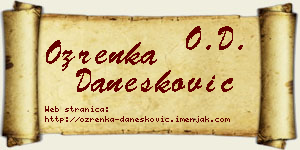 Ozrenka Danesković vizit kartica